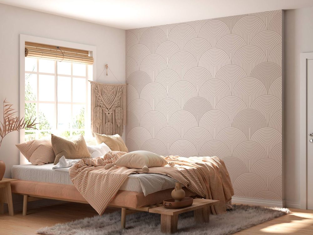 Boho Arches & Curves - neutral beige