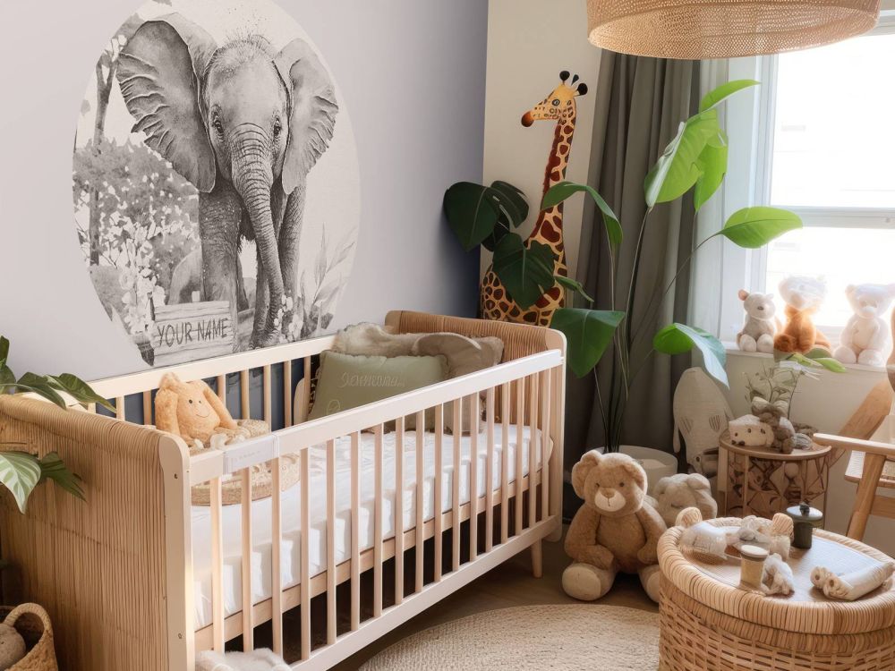 Olifantje in de jungle beige