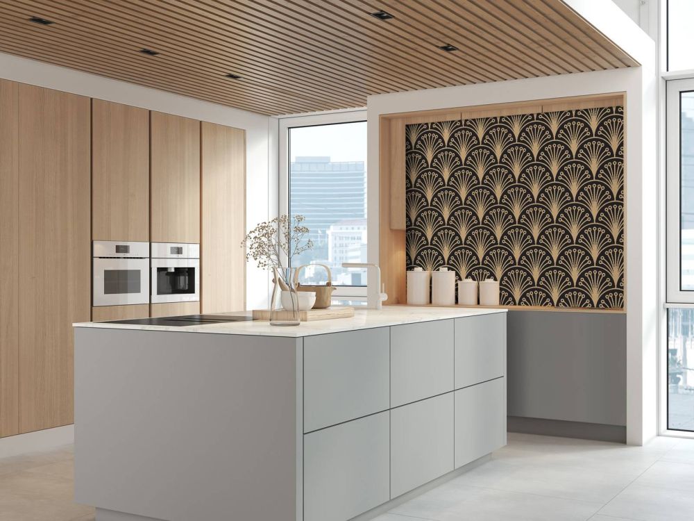 Gouden art deco bloemen
