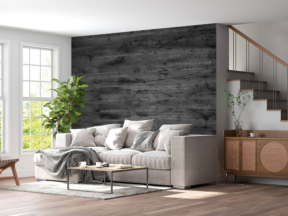 Grijze houten planken