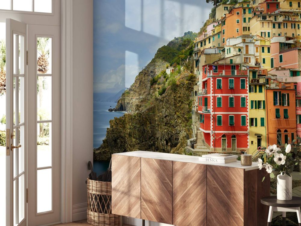 Italiaanse huisjes aan de kust
