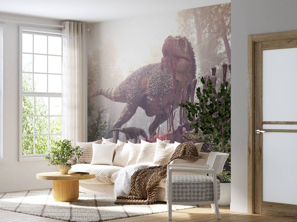 Tyrannosaurus Rex en haar jongen