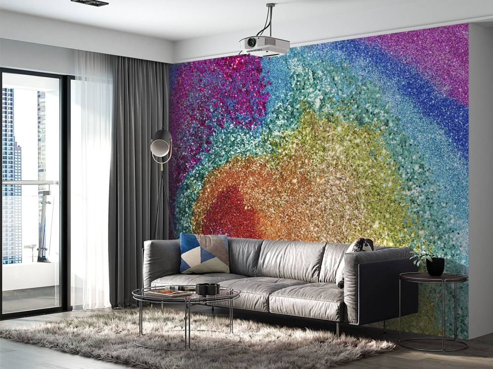 Regenboog glitters