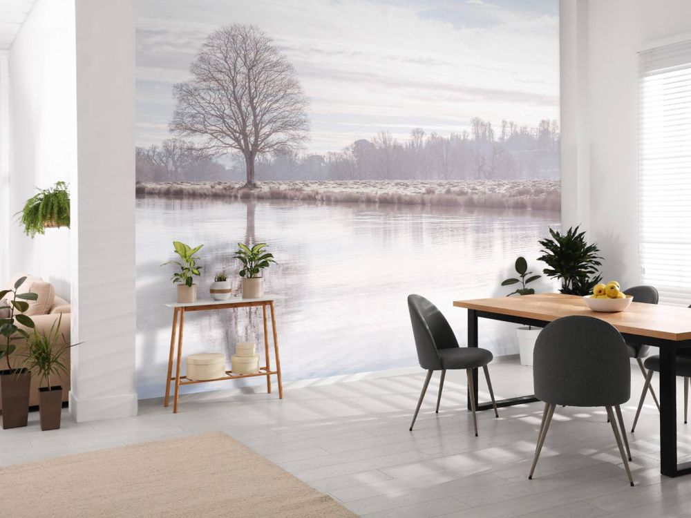 Verlaten winter landschap