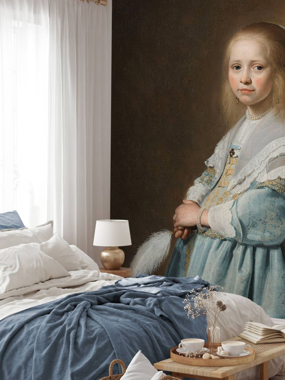 Portret van een meisje in het blauw