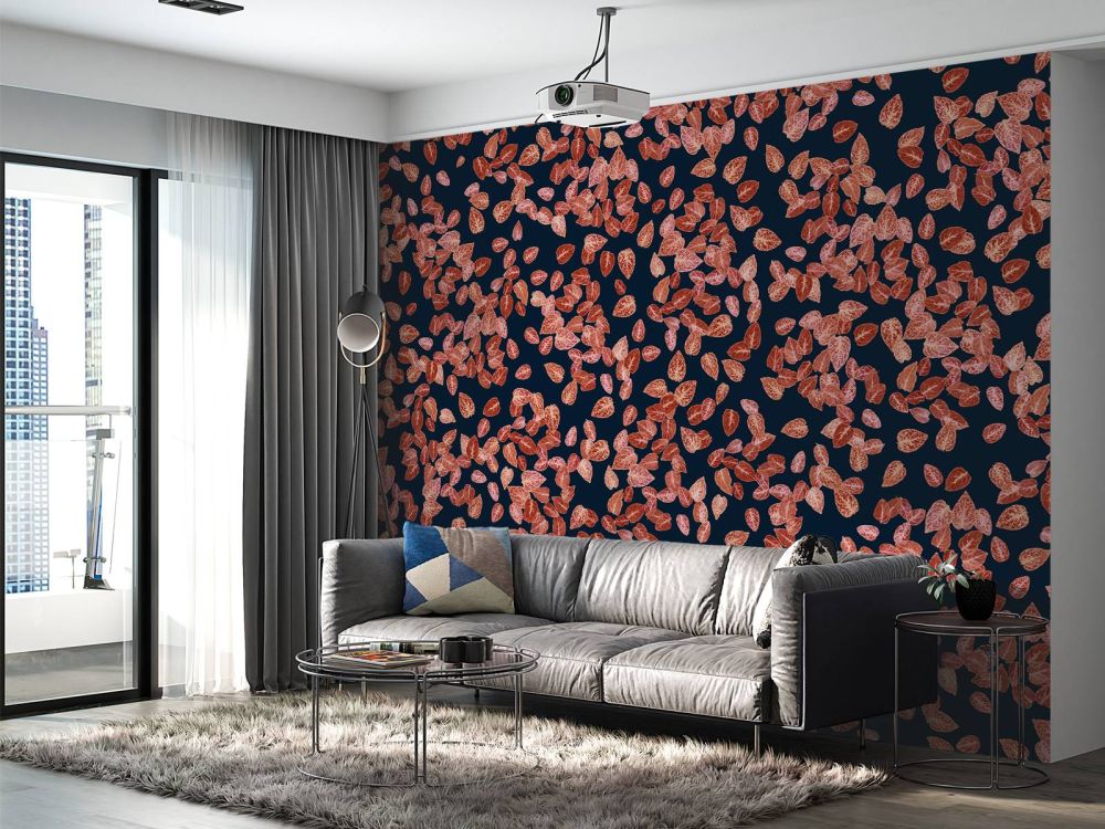 Kleine blaadjes roest op midnight blue