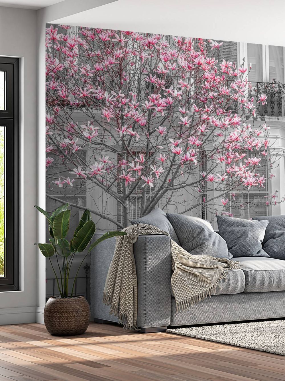 Bloeiende magnolia boom