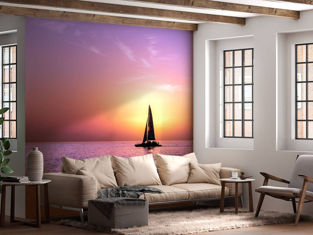 Silhouette zeilboot
