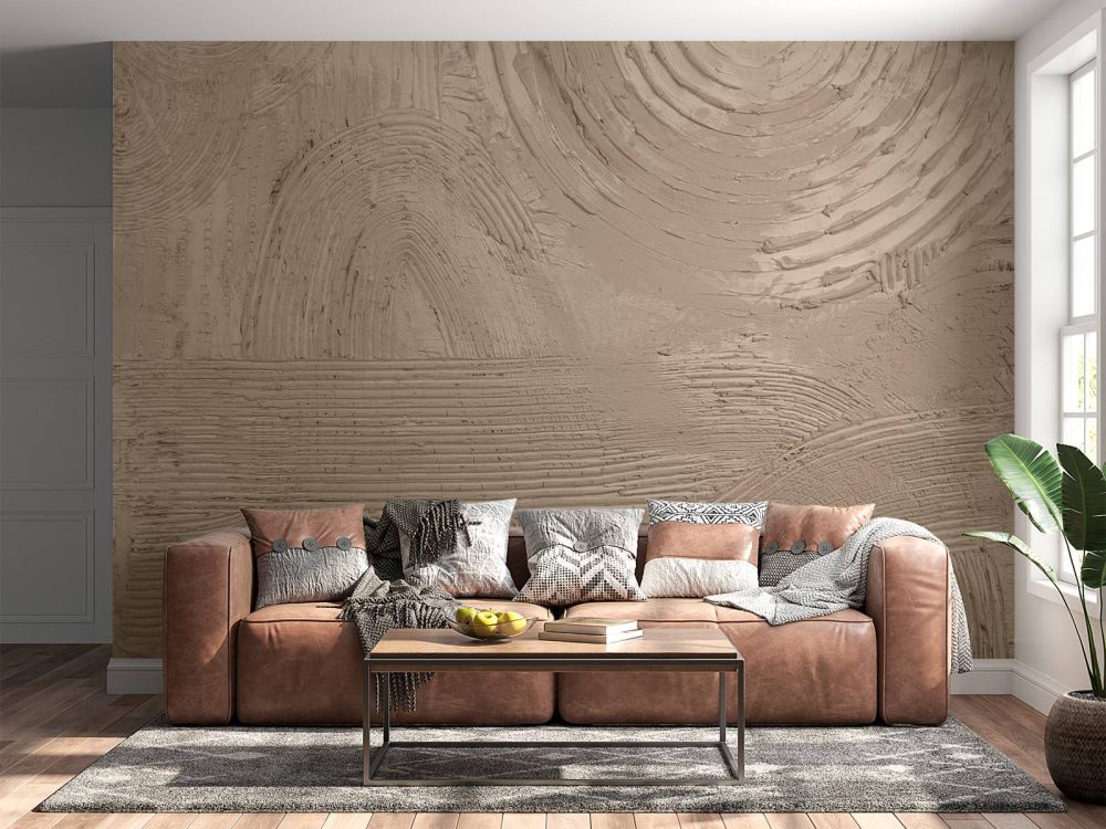 Structuren en vormen in taupe