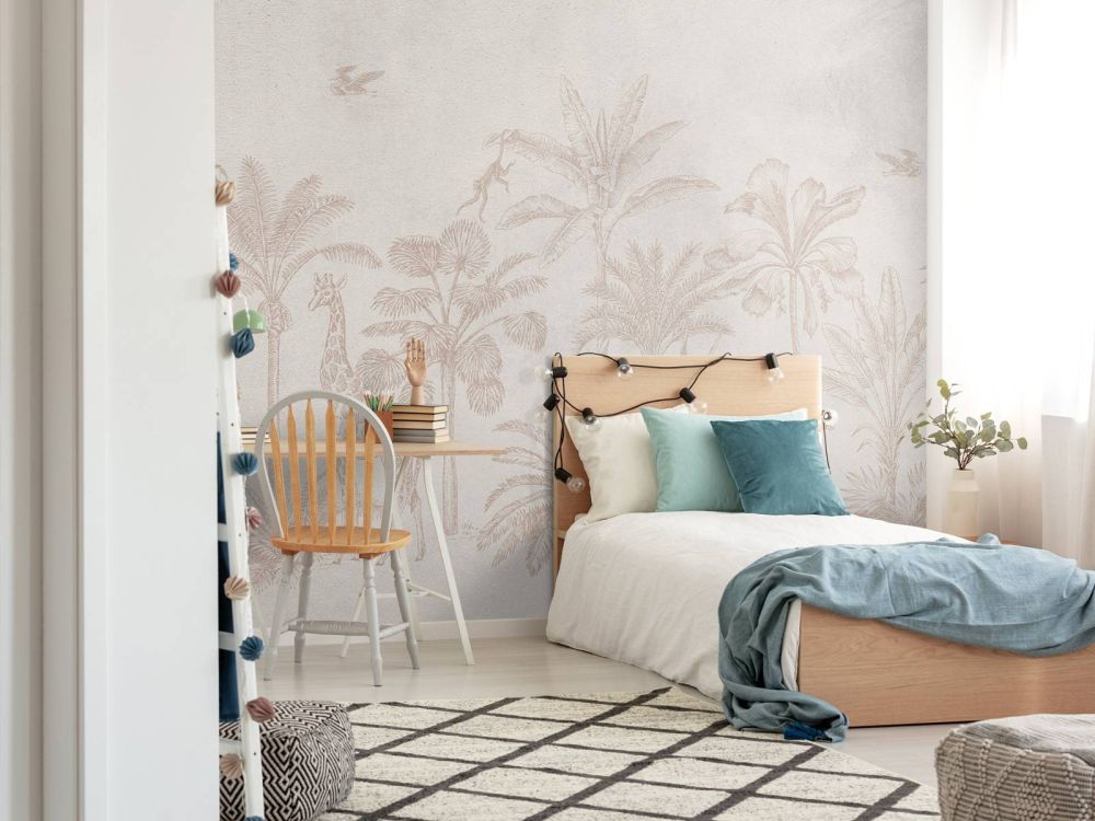 Tropisch dierenjungle taupe