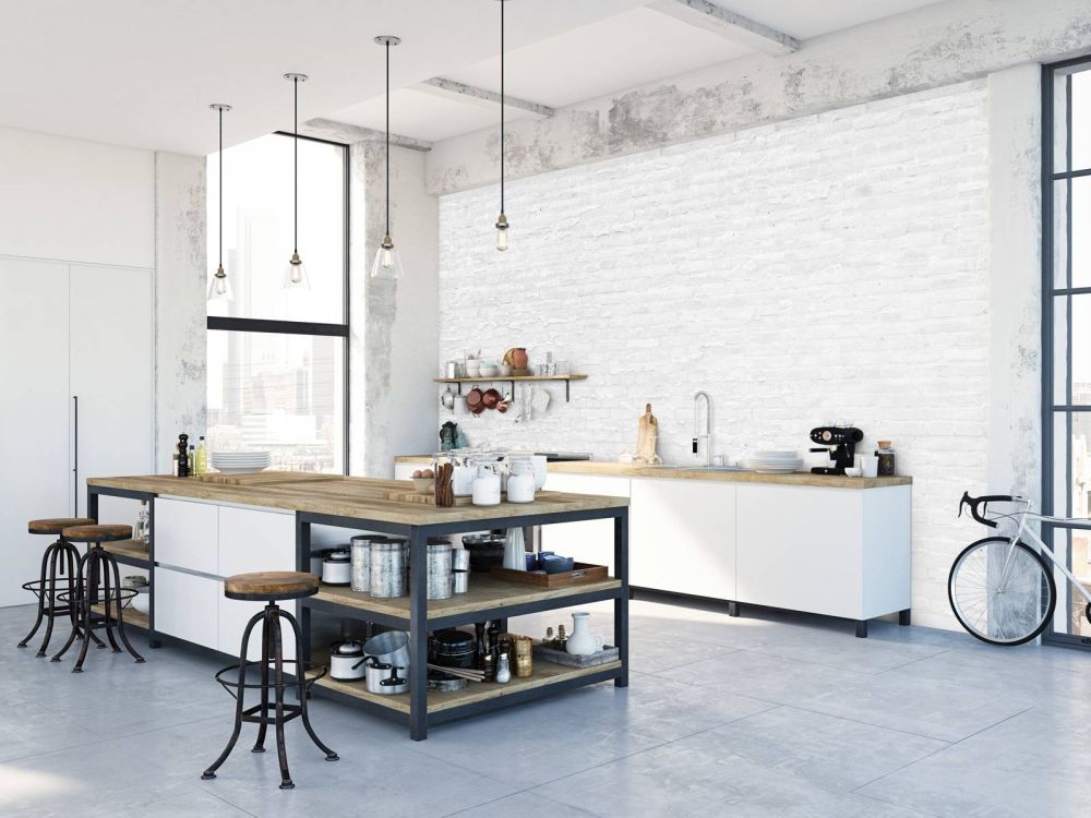 Witte stenen met cement