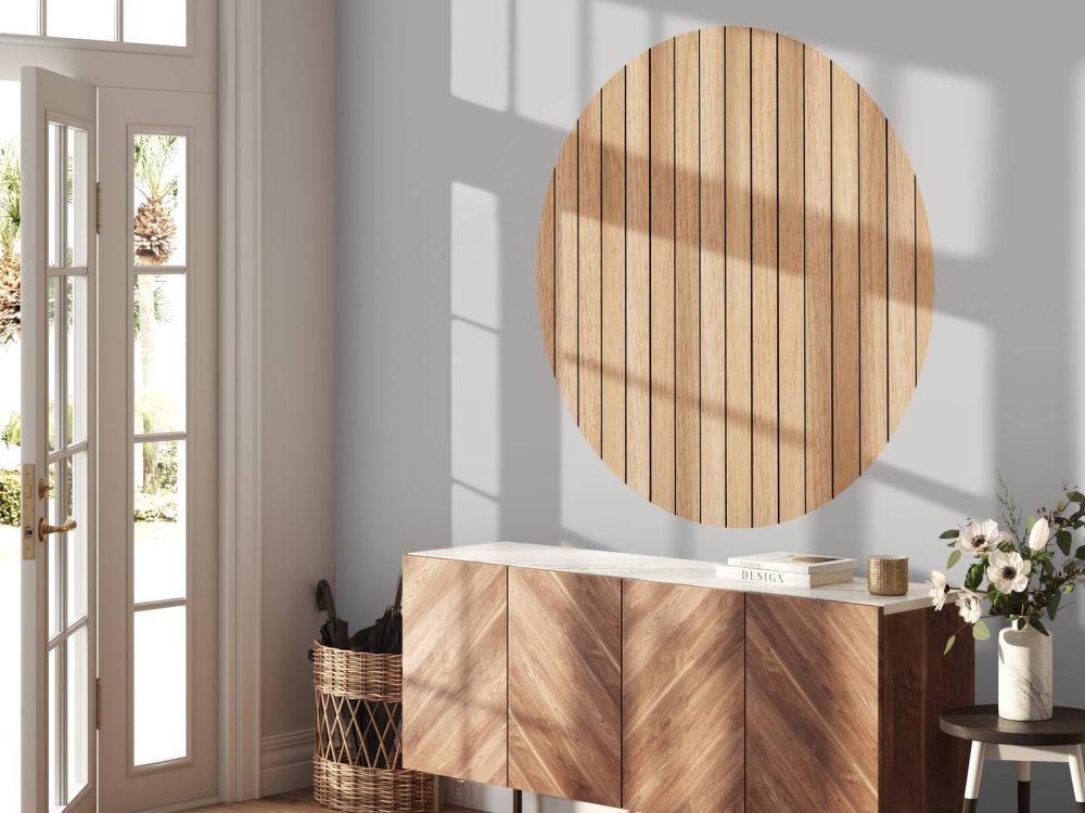 Lichte verticale houten planken