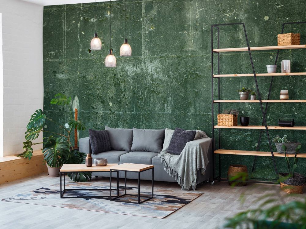 Groen betonlook