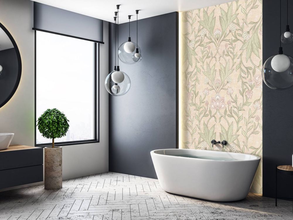 Morris bloemen damask - peach fuzz