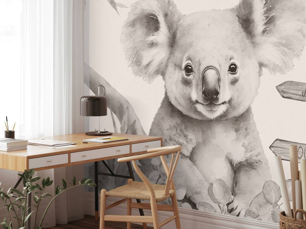 Baby koala in de jungle beige