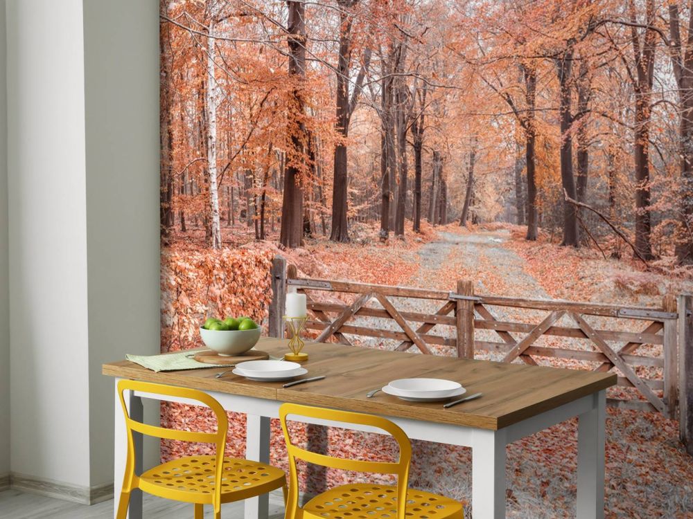 Doorgang naar herfstbos