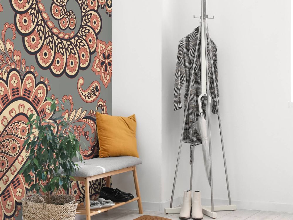 Oude indiaanse bloemen patronen