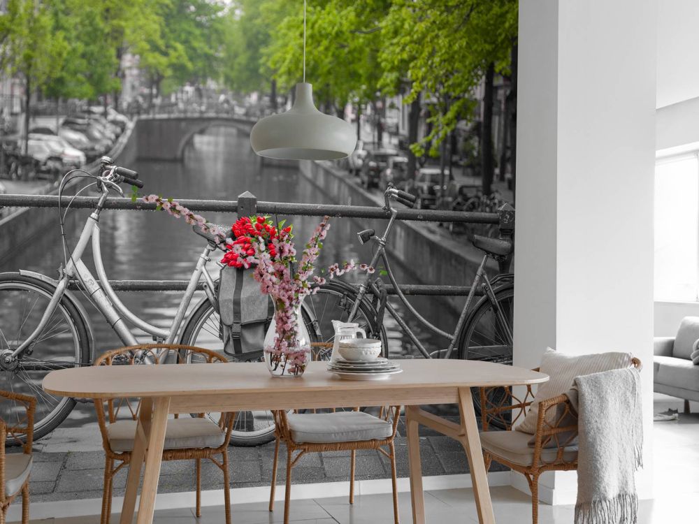 Fiets met bloemen