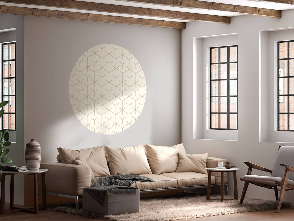 Geometrische hexagons, wit