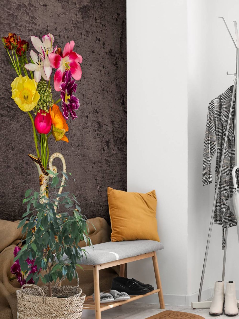 Bloemen in klassieke vaas