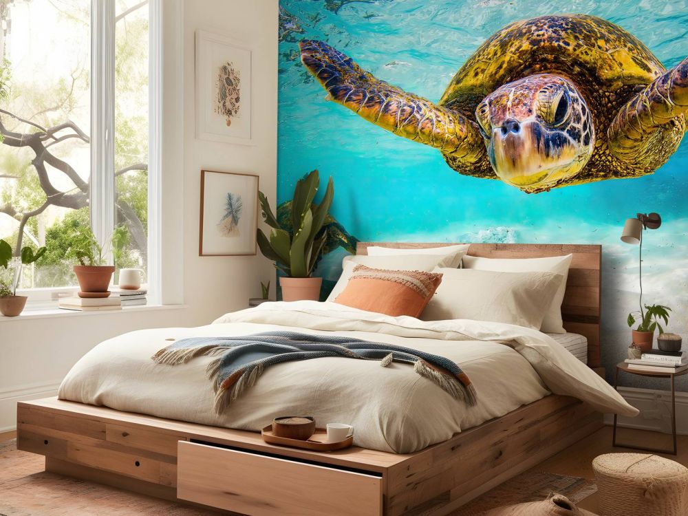 Zeeschildpad in de oceaan