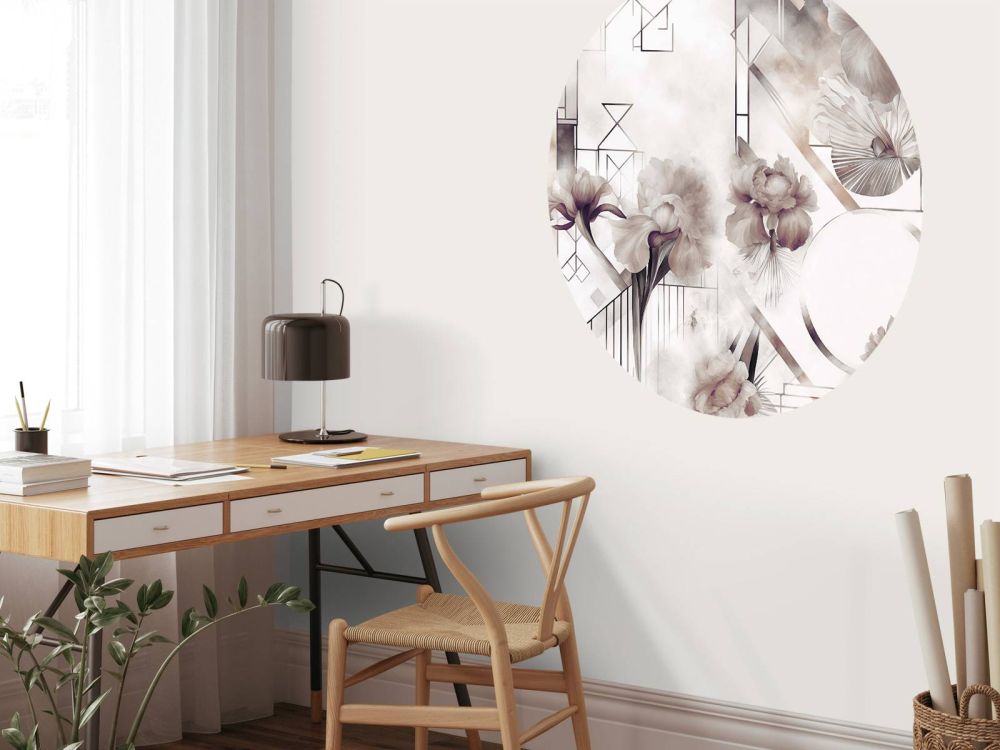 Watercolor Geometry Brown
