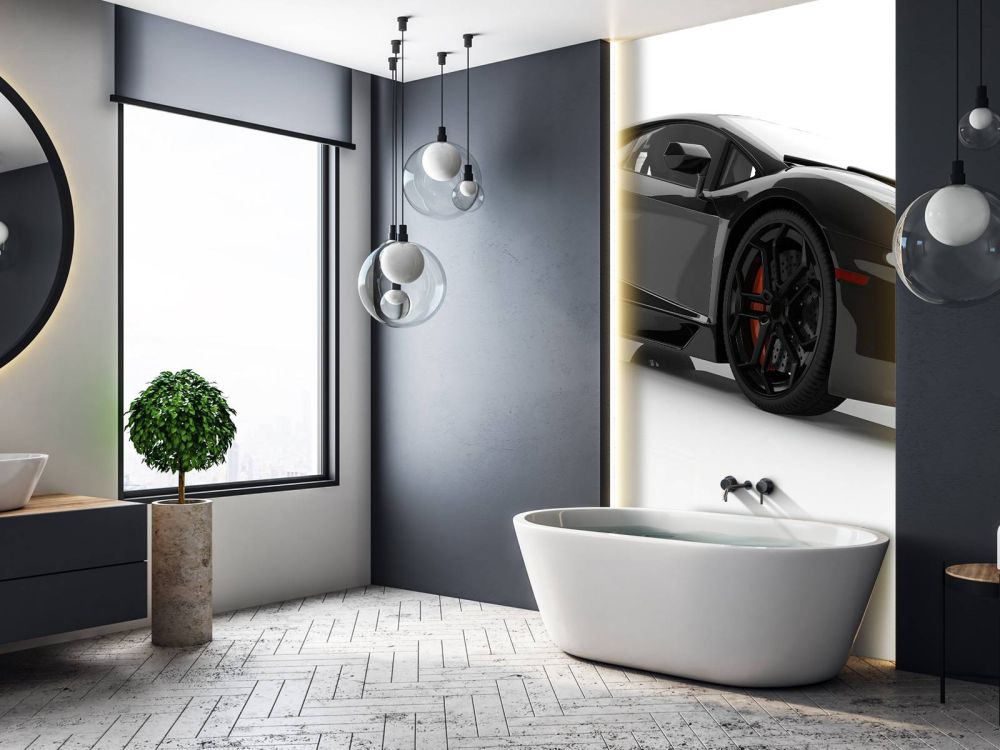 Zwarte supercar