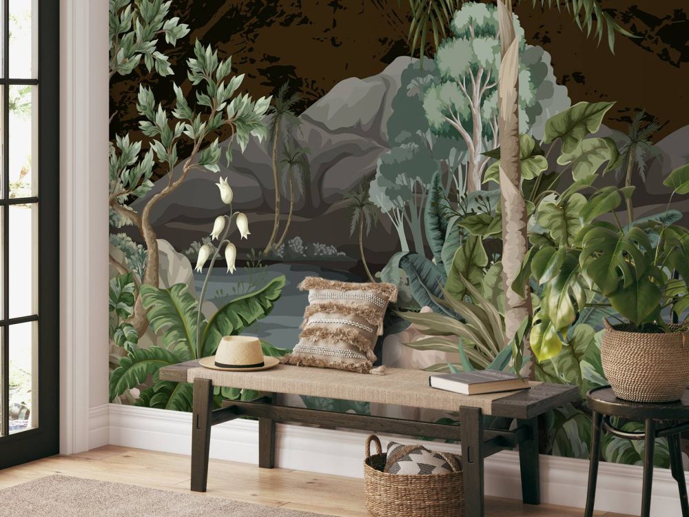 Jungle landschap met rivier