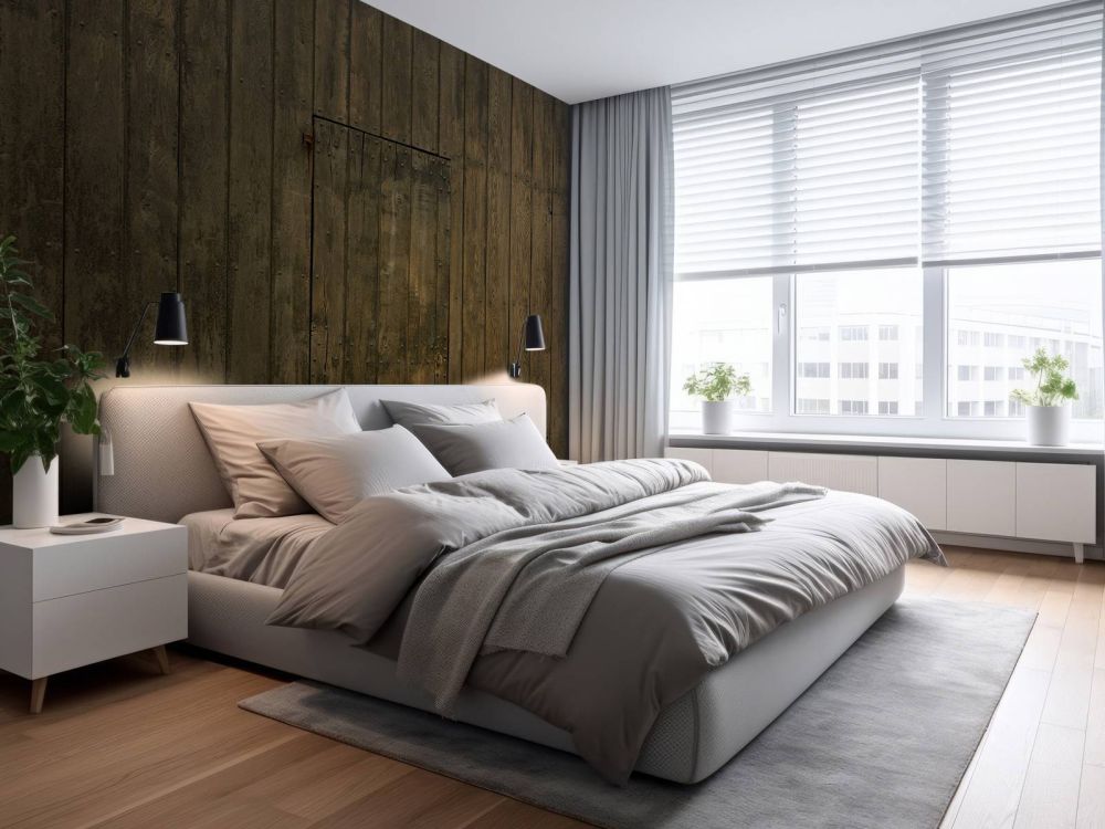 Houten muur met deur