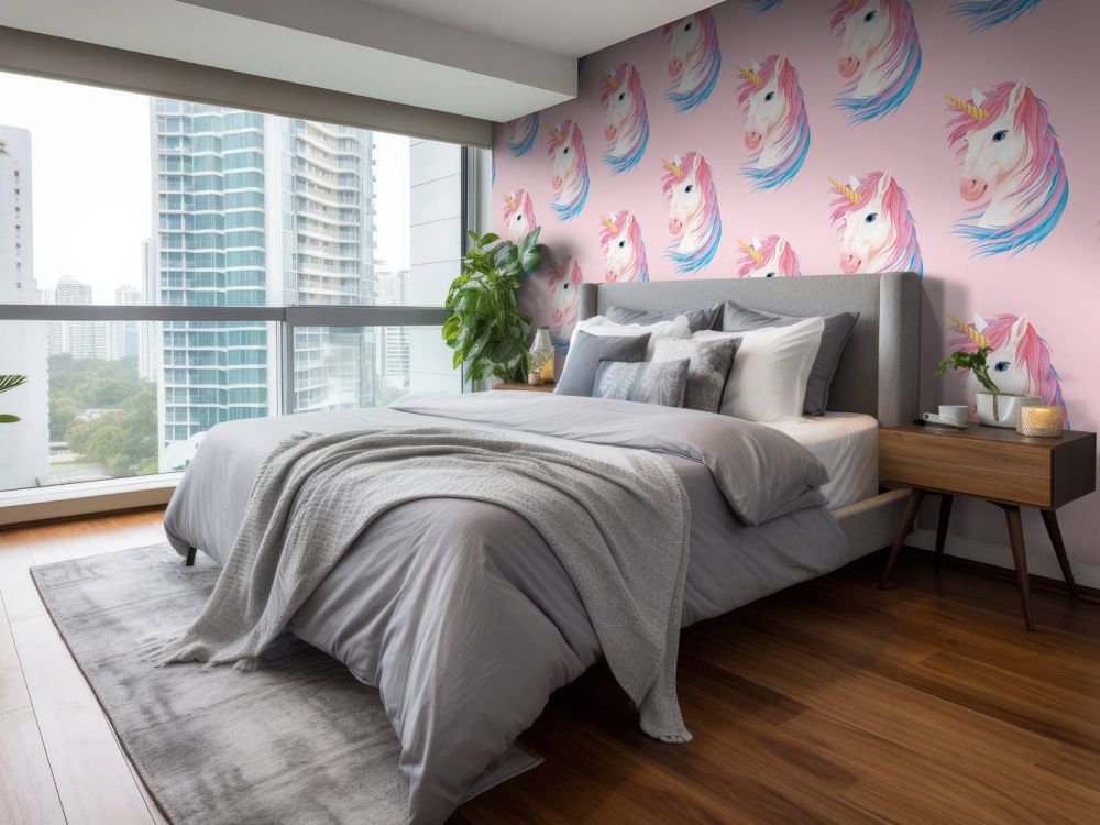 Witte unicorn met gouden hoorn