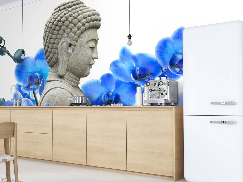 Buddha en orchideeën
