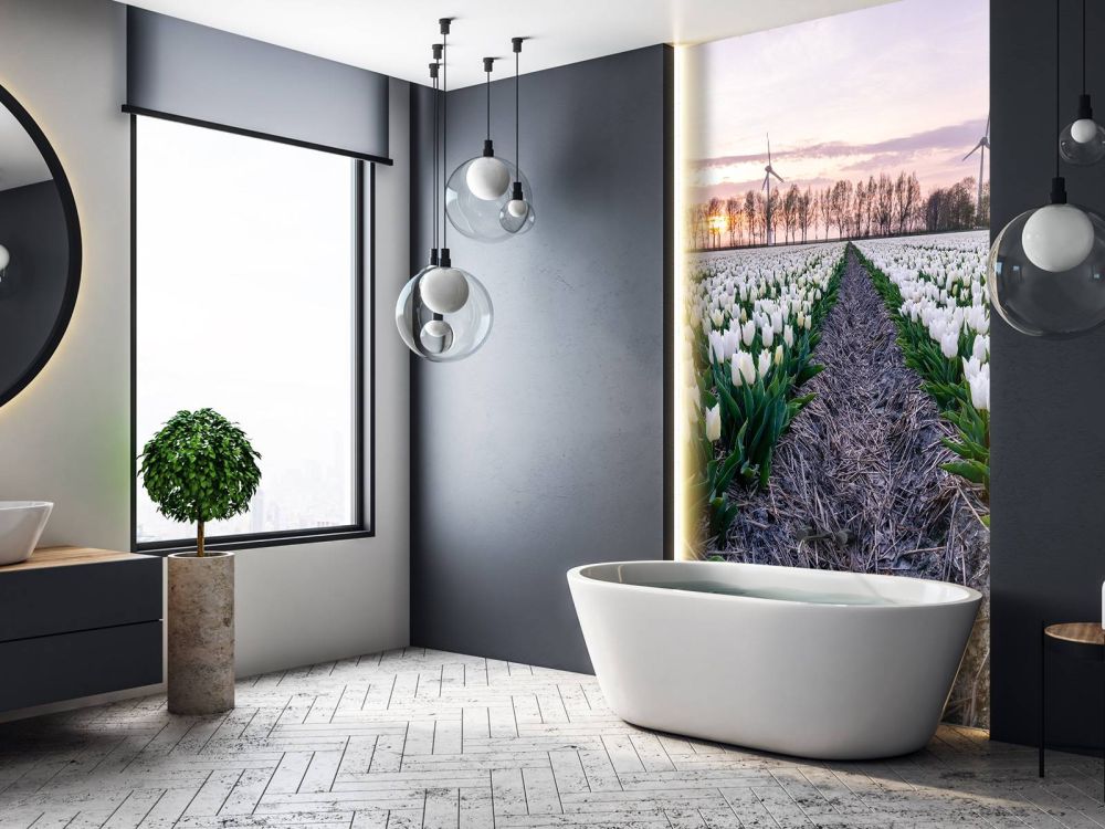 Wit tulpenveld