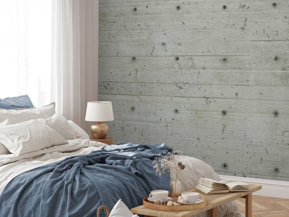 Beton met hout look