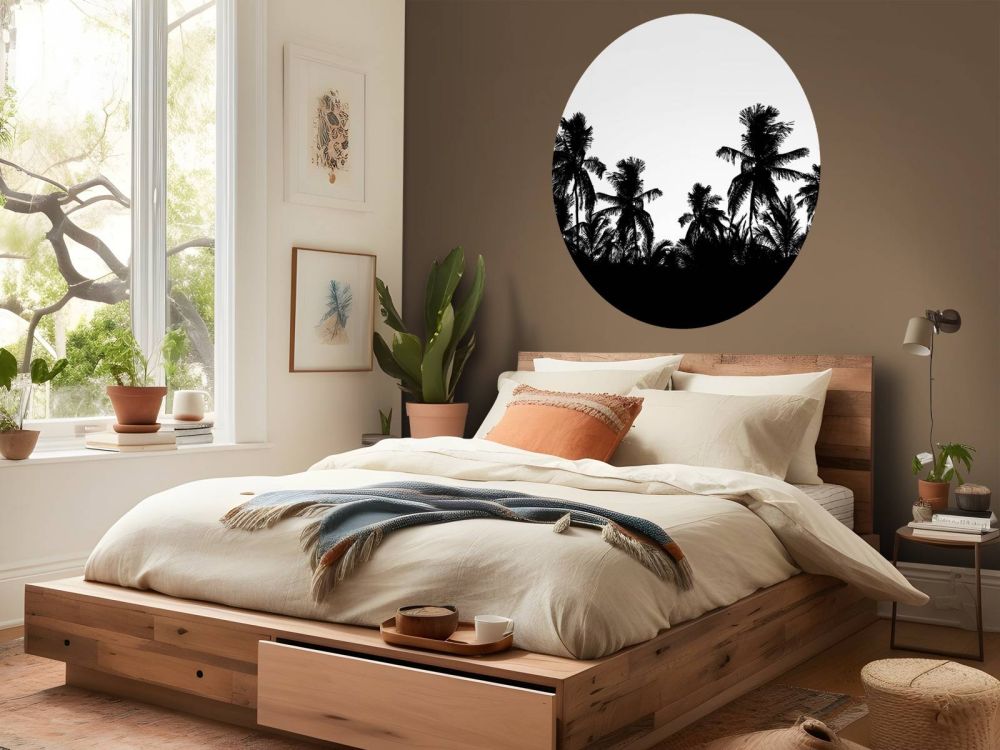 Silhouette palmbomen