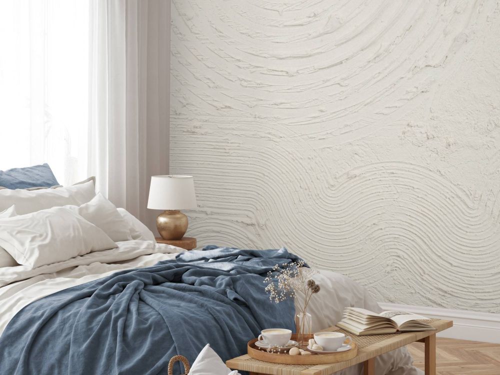 Organische vormen en lijnen in off white