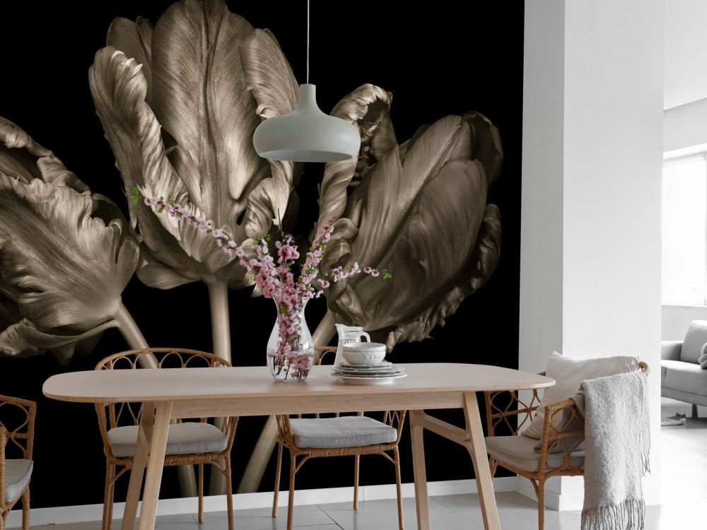 Drie Rococo tulpen