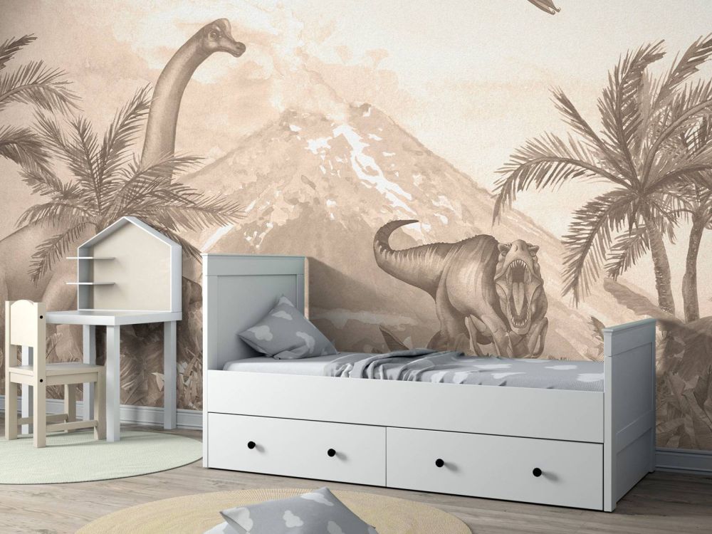 Verschillende dino's in taupe