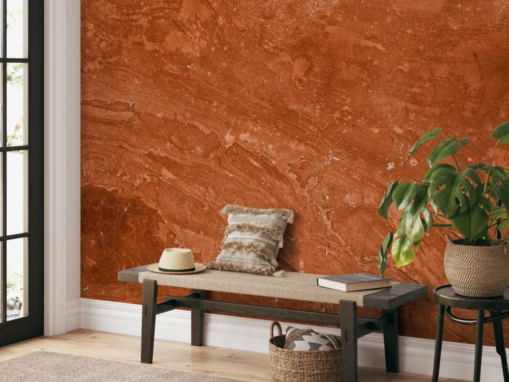 Terracotta marmer met speels effect