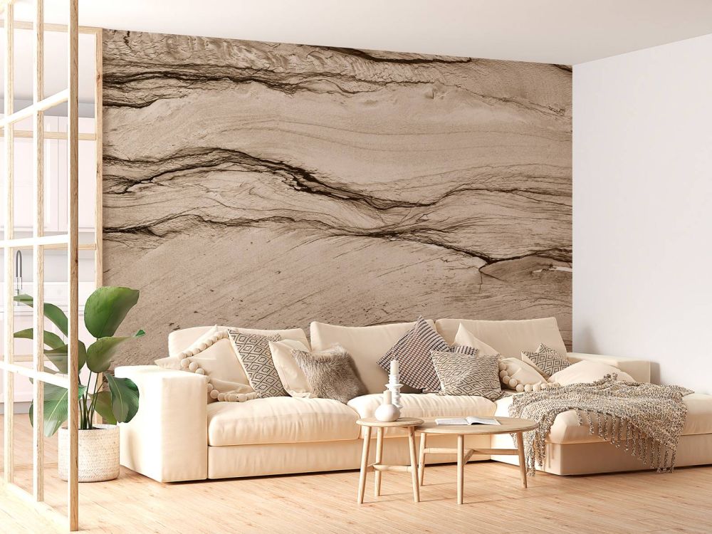 Golvend beige marmer