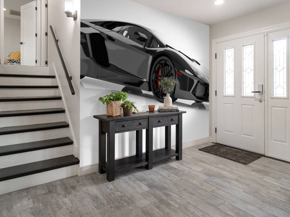 Zwarte supercar