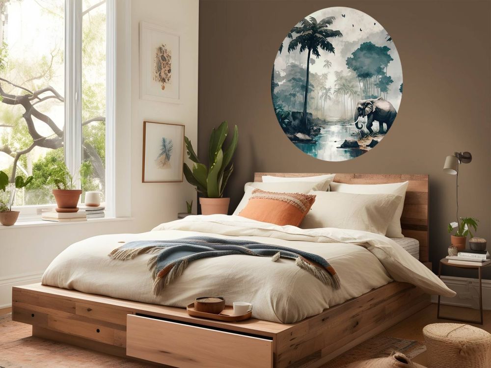 Tropische jungle in aquarel stijl