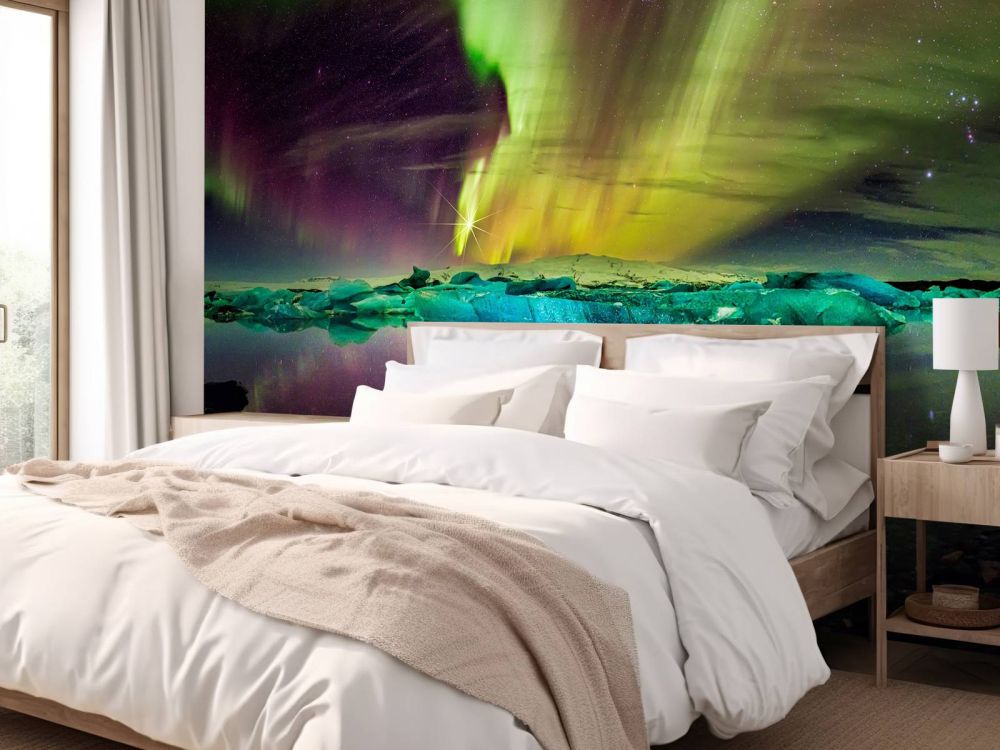 Noorderlicht in Jökulsárlón