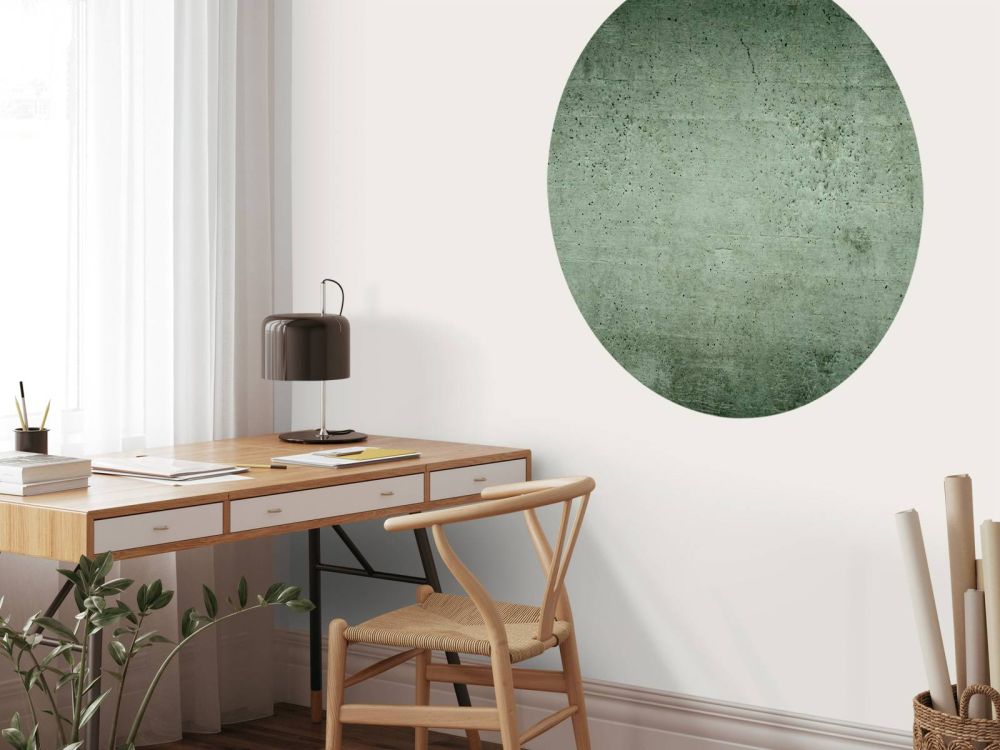 Groene betonnen muur