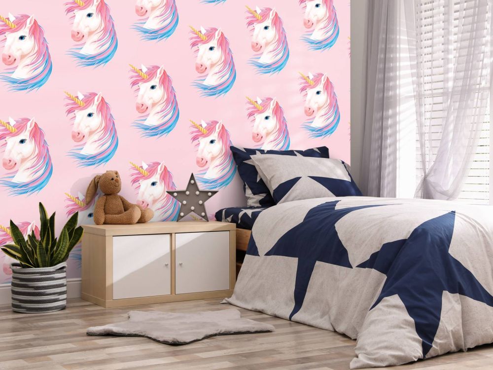 Witte unicorn met gouden hoorn