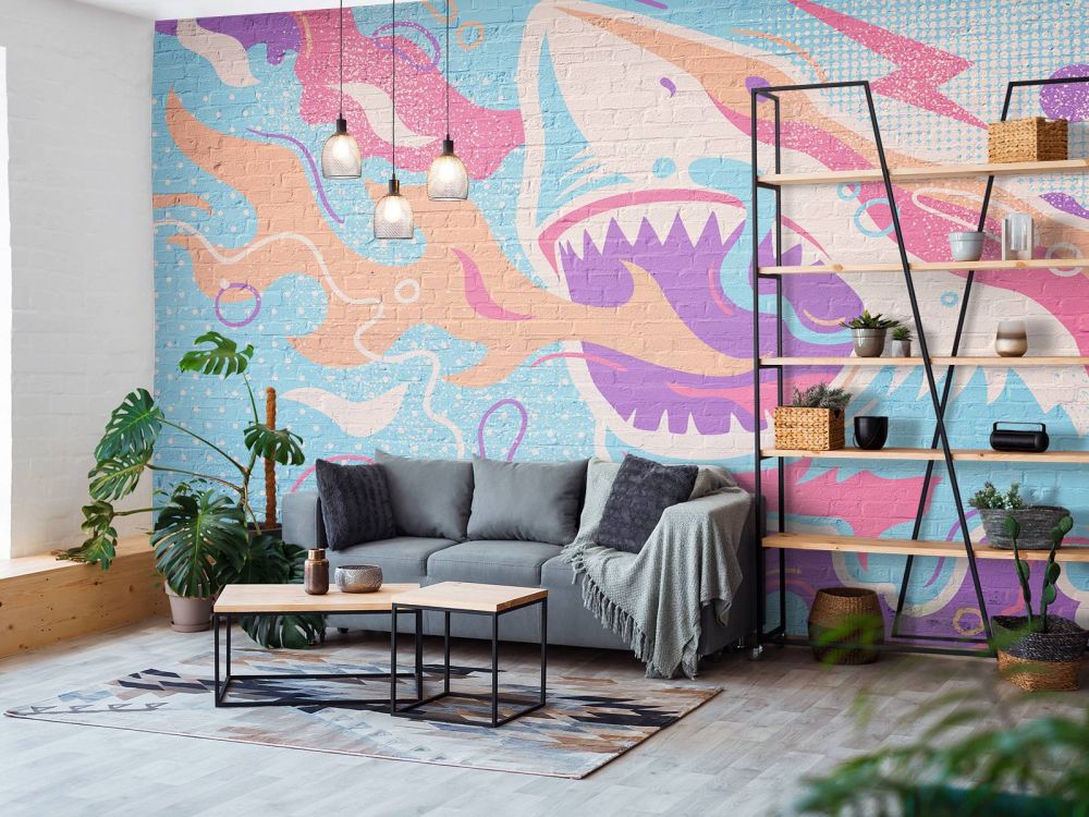 Graffiti met haai