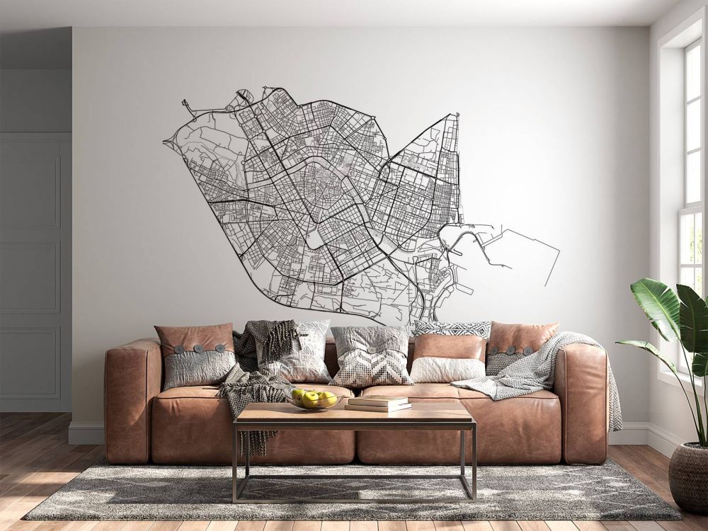 Plattegrond van Valencia, wit 