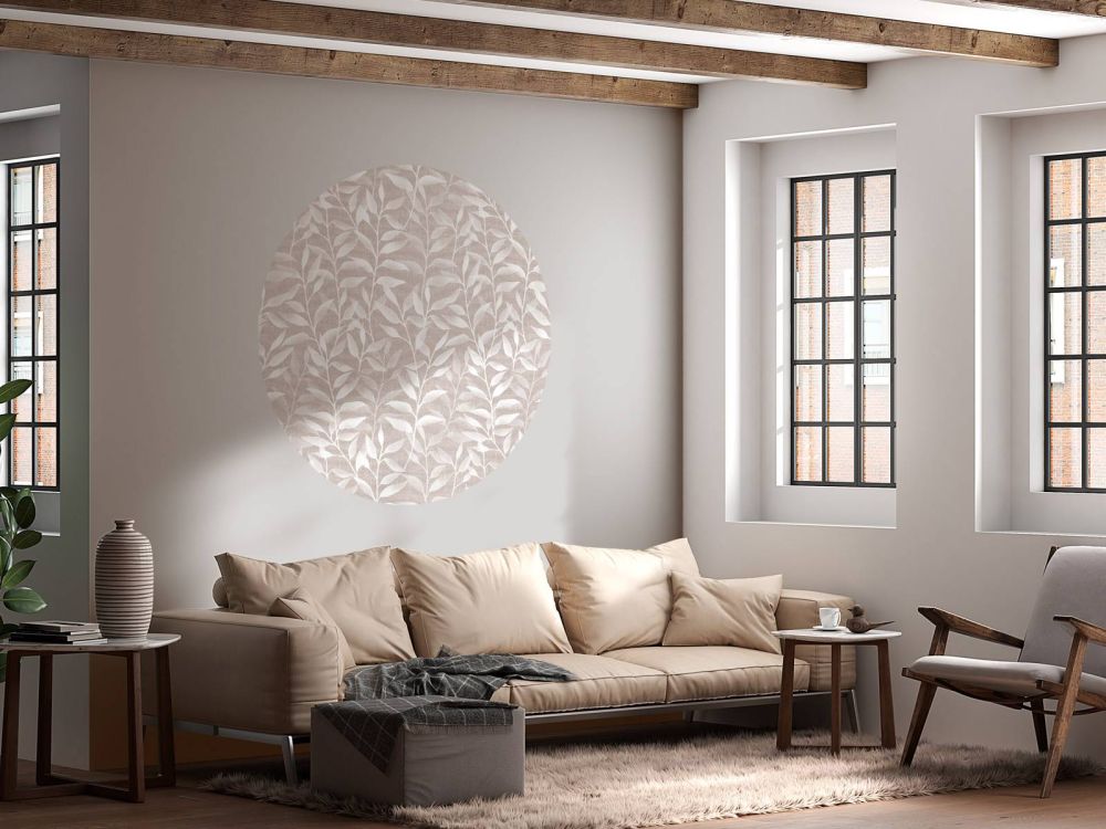 Japandi climbing leaves - beige
