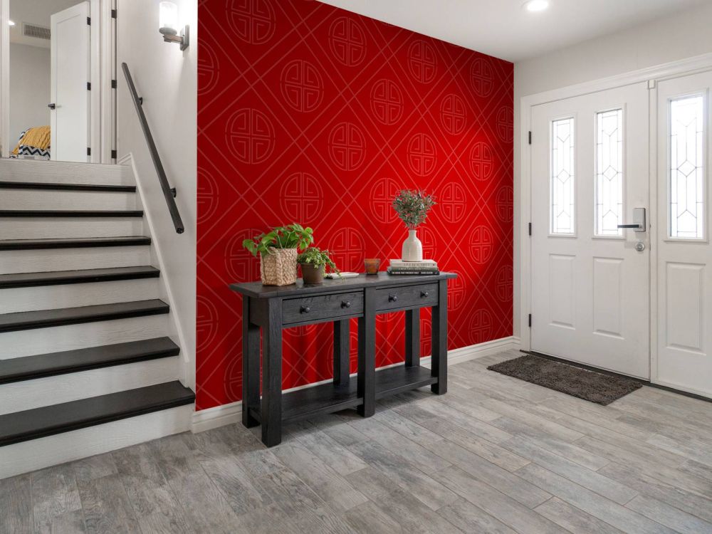 Rood Chinees patroon