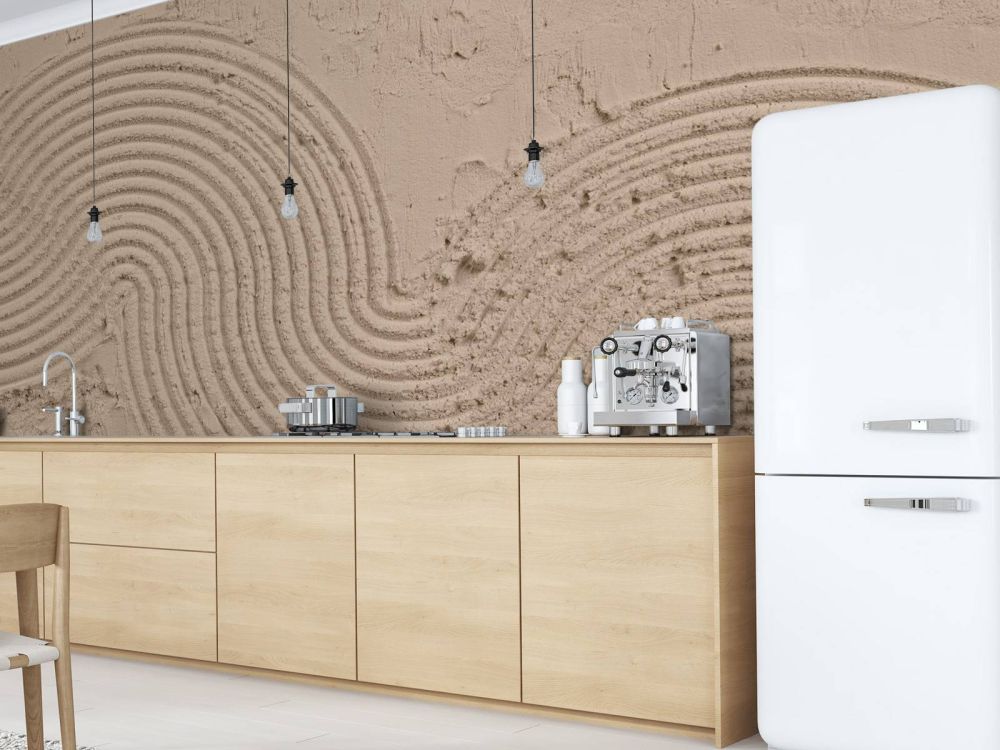 Structuur kunst in taupe