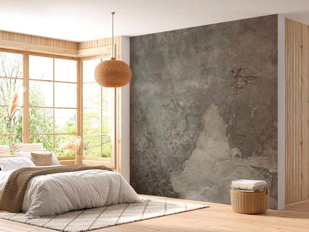 Gebarsten beton met stuc